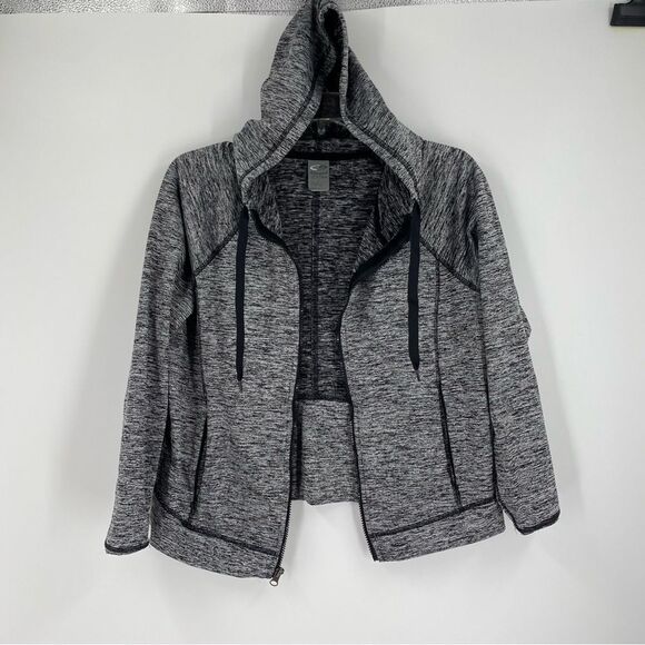 Champion Duo Dry Gray Full Zipper Hoodie Jacket size L Boxy Cut - Picture 1 of 3